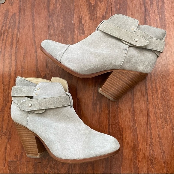 Rag & Bone Grey Suede Harrow Ankle Boots, Size EU 36 US 6 - Picture 2 of 16